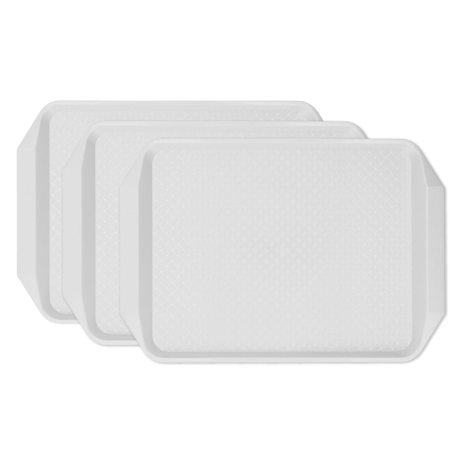 3PCS Colorful Food Tray Rectangle Thickened Binaural Plastic Tray Heat Resistance Stackable Cafeteria Trays V1294-YM0523-3118220042012