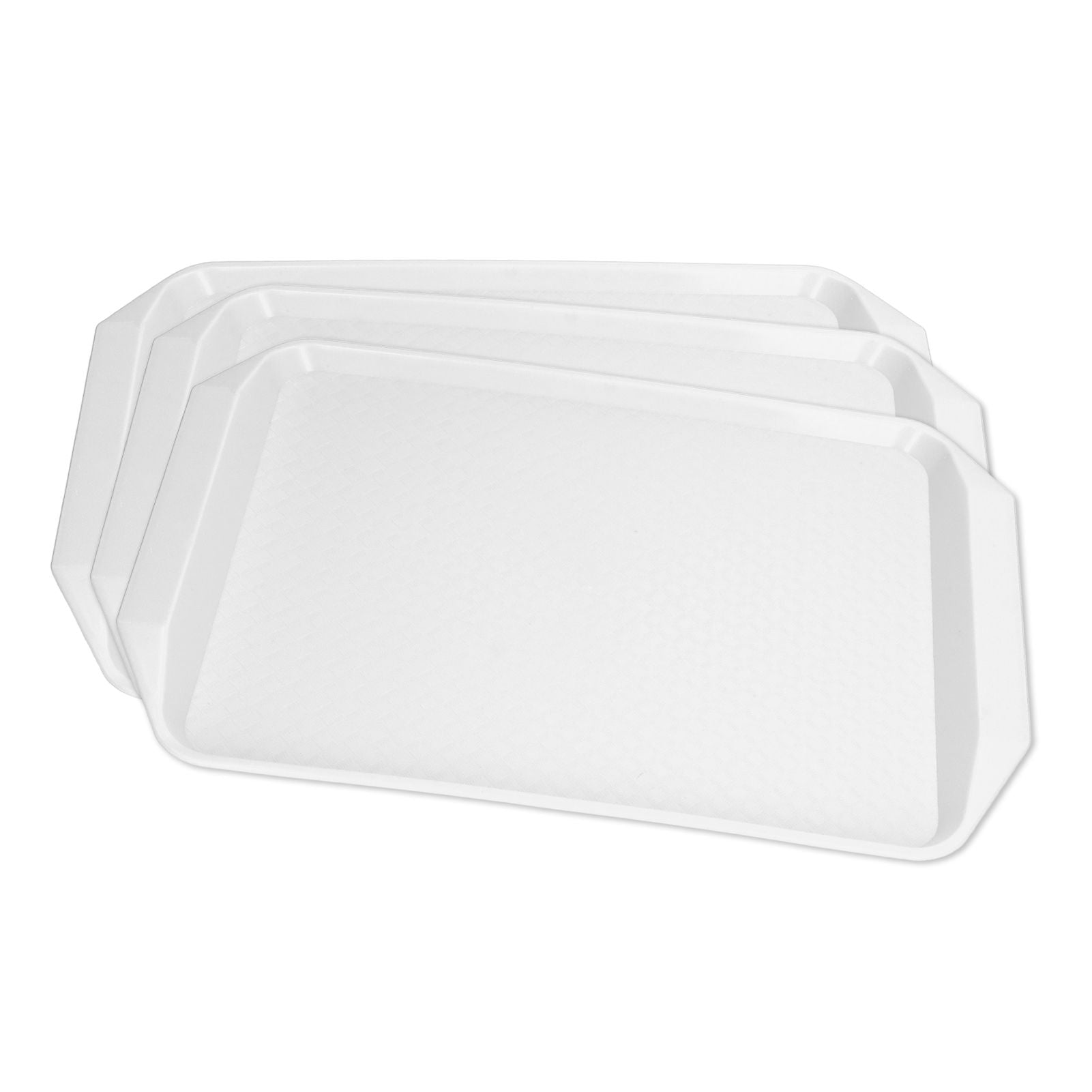 3PCS Colorful Food Tray Rectangle Thickened Binaural Plastic Tray Heat Resistance Stackable Cafeteria Trays V1294-YM0523-3118220042012