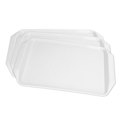 3PCS Colorful Food Tray Rectangle Thickened Binaural Plastic Tray Heat Resistance Stackable Cafeteria Trays V1294-YM0523-3118220042012