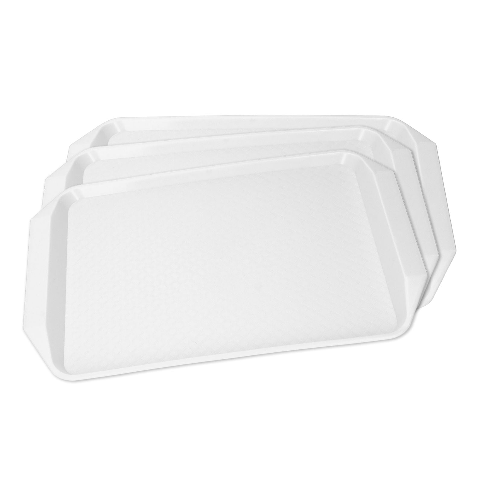 3PCS Colorful Food Tray Rectangle Thickened Binaural Plastic Tray Heat Resistance Stackable Cafeteria Trays V1294-YM0523-3118220042012