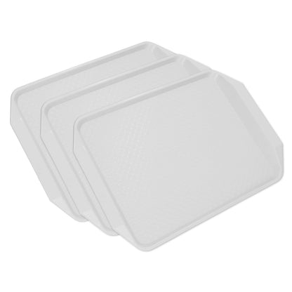 3PCS Colorful Food Tray Rectangle Thickened Binaural Plastic Tray Heat Resistance Stackable Cafeteria Trays V1294-YM0523-3118220042012
