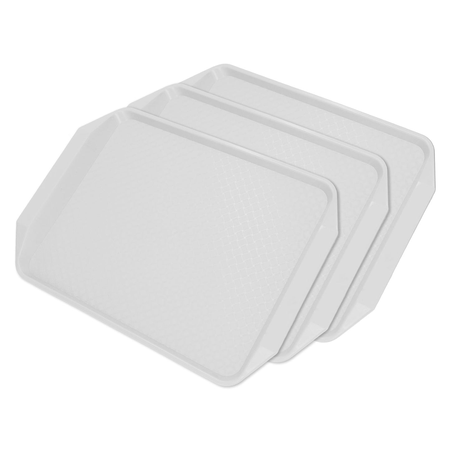 3PCS Colorful Food Tray Rectangle Thickened Binaural Plastic Tray Heat Resistance Stackable Cafeteria Trays V1294-YM0523-3118220042012