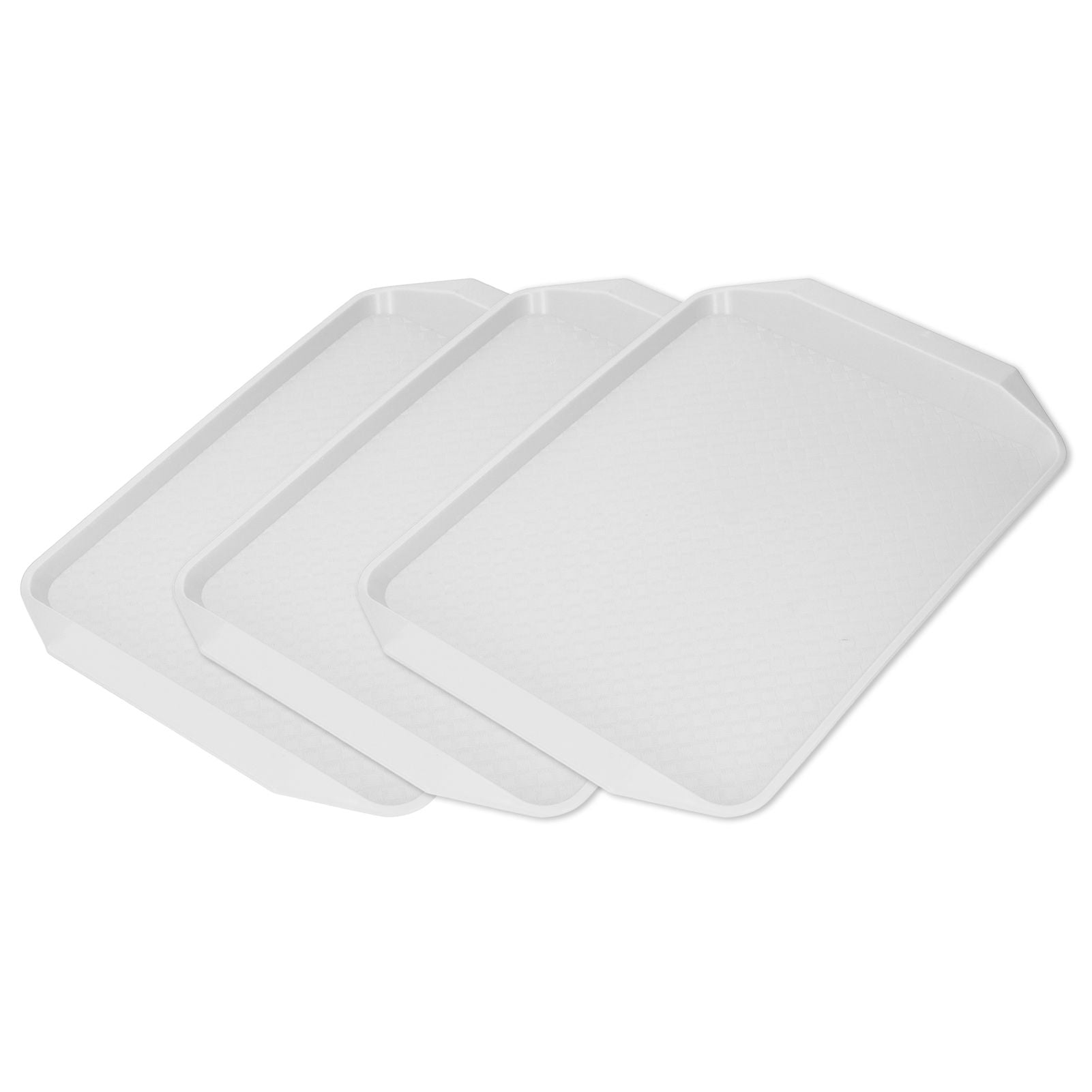 3PCS Colorful Food Tray Rectangle Thickened Binaural Plastic Tray Heat Resistance Stackable Cafeteria Trays V1294-YM0523-3118220042012