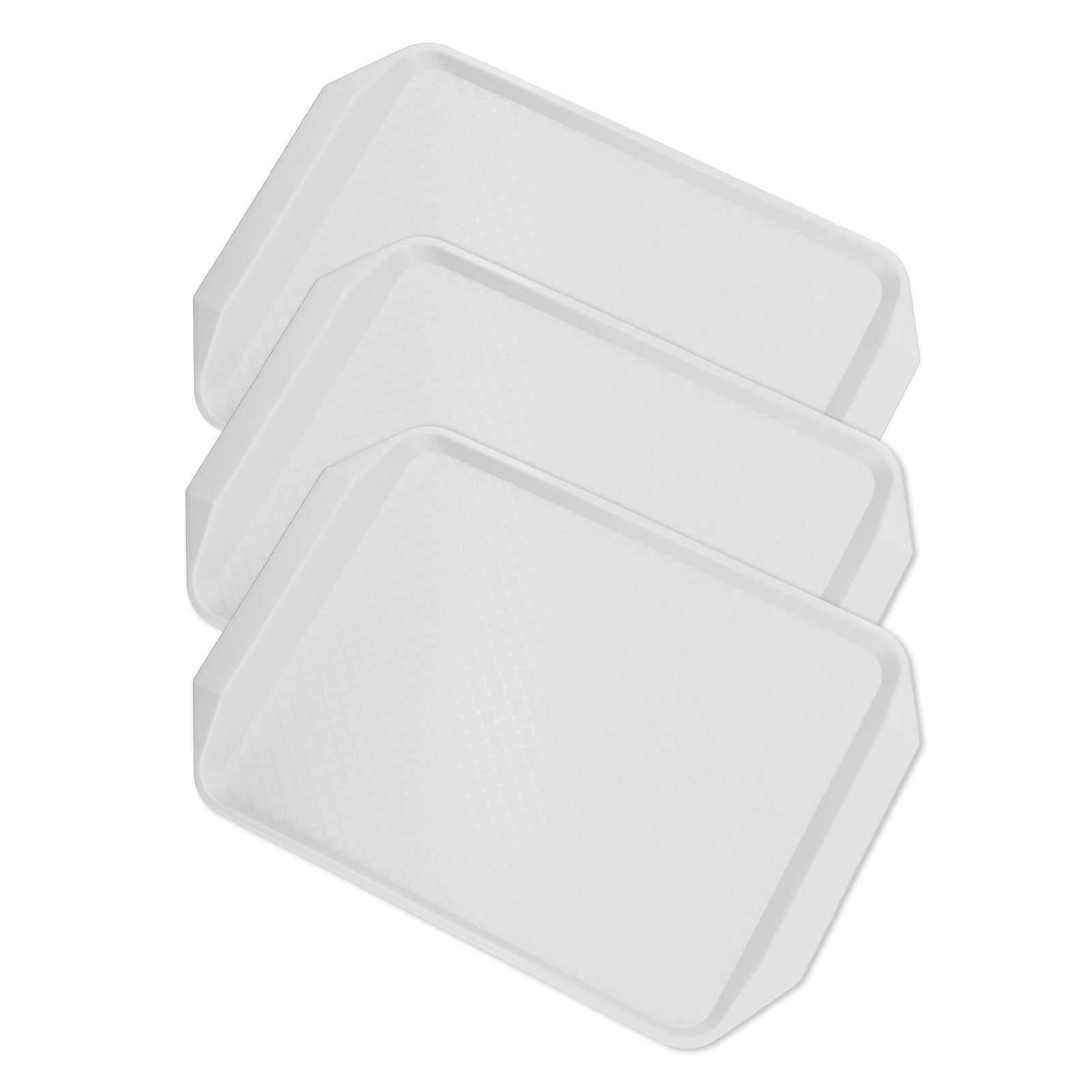 3PCS Colorful Food Tray Rectangle Thickened Binaural Plastic Tray Heat Resistance Stackable Cafeteria Trays V1294-YM0523-3118220042012