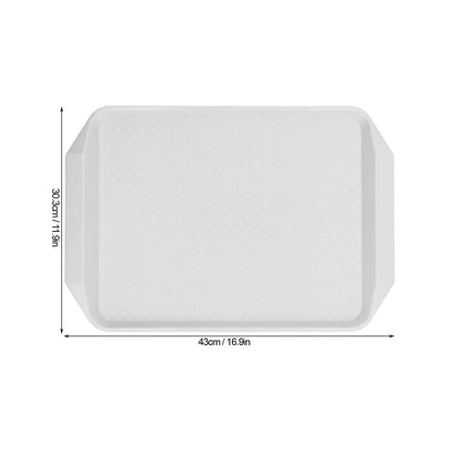 3PCS Colorful Food Tray Rectangle Thickened Binaural Plastic Tray Heat Resistance Stackable Cafeteria Trays V1294-YM0523-3118220042012