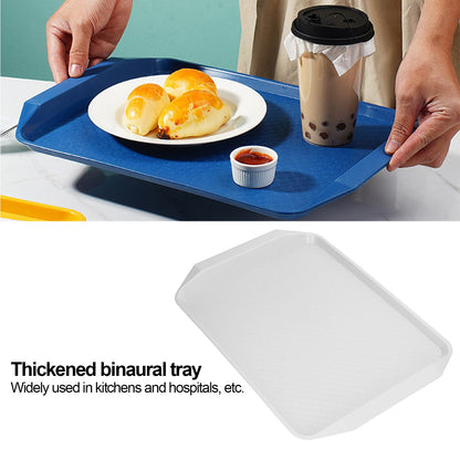 3PCS Colorful Food Tray Rectangle Thickened Binaural Plastic Tray Heat Resistance Stackable Cafeteria Trays V1294-YM0523-3118220042012