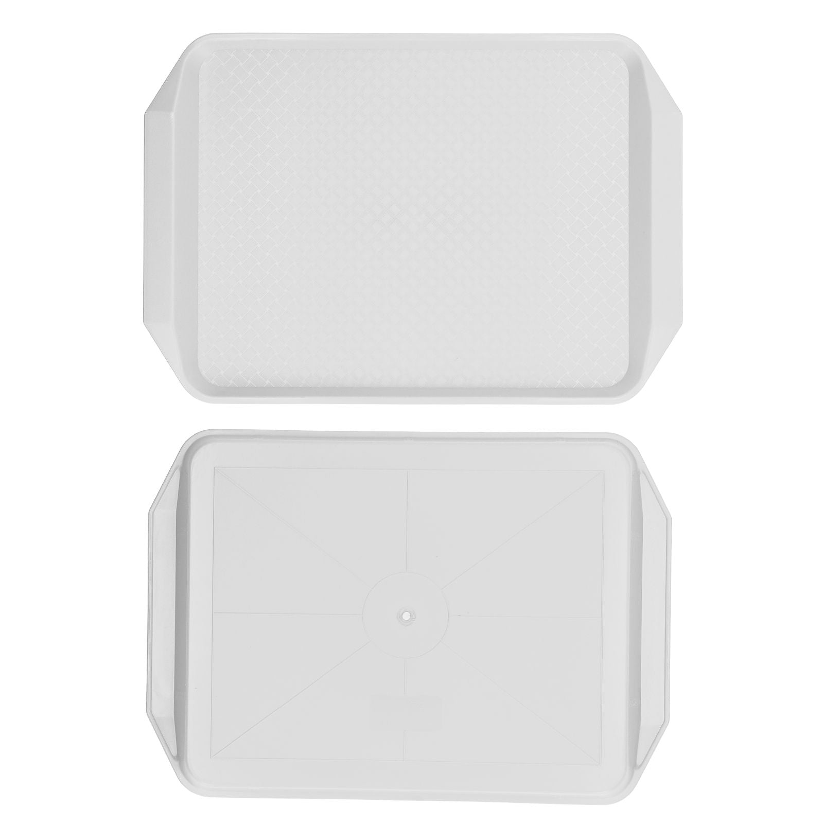 3PCS Colorful Food Tray Rectangle Thickened Binaural Plastic Tray Heat Resistance Stackable Cafeteria Trays V1294-YM0523-3118220042012
