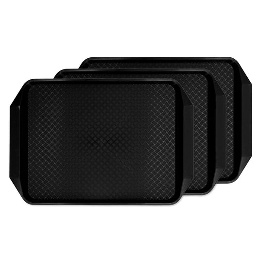 3PCS Colorful Food Tray Rectangle Thickened Binaural Plastic Tray Heat Resistance Stackable Cafeteria Trays V1294-YM0523-3118220042013