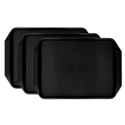 3PCS Colorful Food Tray Rectangle Thickened Binaural Plastic Tray Heat Resistance Stackable Cafeteria Trays V1294-YM0523-3118220042013
