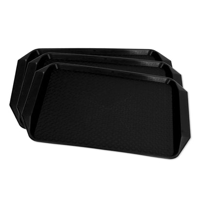 3PCS Colorful Food Tray Rectangle Thickened Binaural Plastic Tray Heat Resistance Stackable Cafeteria Trays V1294-YM0523-3118220042013