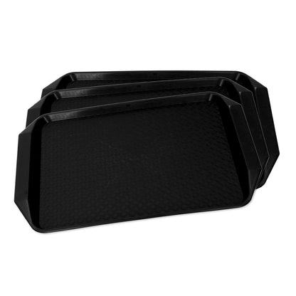 3PCS Colorful Food Tray Rectangle Thickened Binaural Plastic Tray Heat Resistance Stackable Cafeteria Trays V1294-YM0523-3118220042013