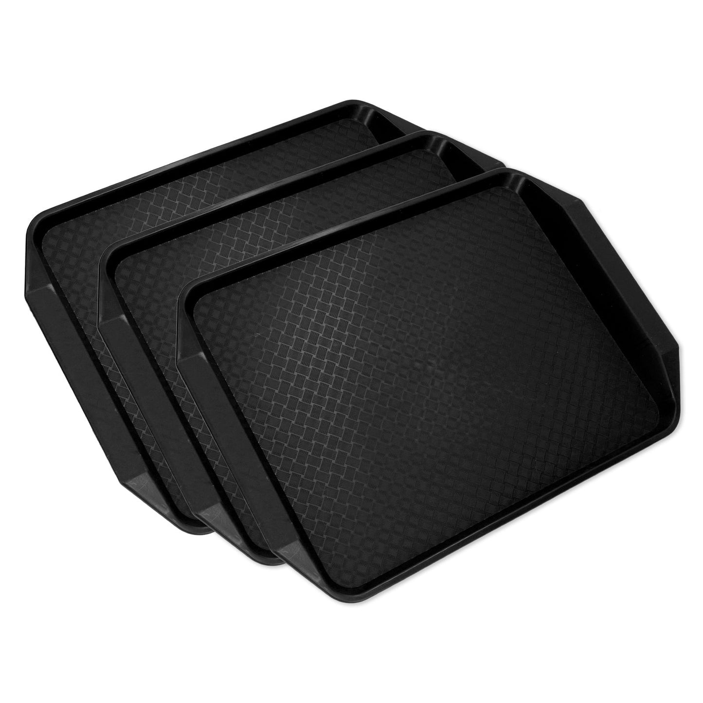 3PCS Colorful Food Tray Rectangle Thickened Binaural Plastic Tray Heat Resistance Stackable Cafeteria Trays V1294-YM0523-3118220042013