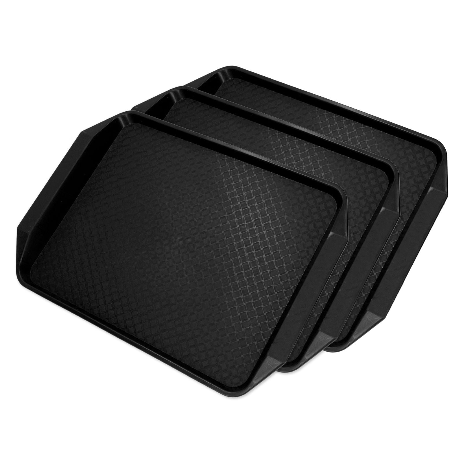 3PCS Colorful Food Tray Rectangle Thickened Binaural Plastic Tray Heat Resistance Stackable Cafeteria Trays V1294-YM0523-3118220042013