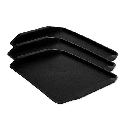 3PCS Colorful Food Tray Rectangle Thickened Binaural Plastic Tray Heat Resistance Stackable Cafeteria Trays V1294-YM0523-3118220042013