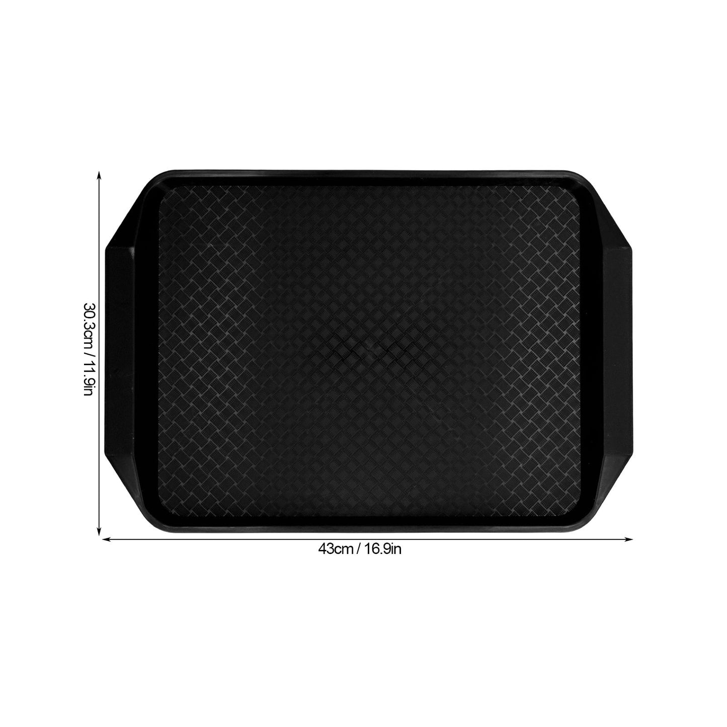 3PCS Colorful Food Tray Rectangle Thickened Binaural Plastic Tray Heat Resistance Stackable Cafeteria Trays V1294-YM0523-3118220042013