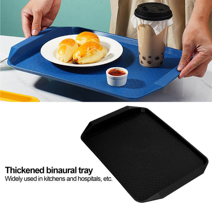 3PCS Colorful Food Tray Rectangle Thickened Binaural Plastic Tray Heat Resistance Stackable Cafeteria Trays V1294-YM0523-3118220042013