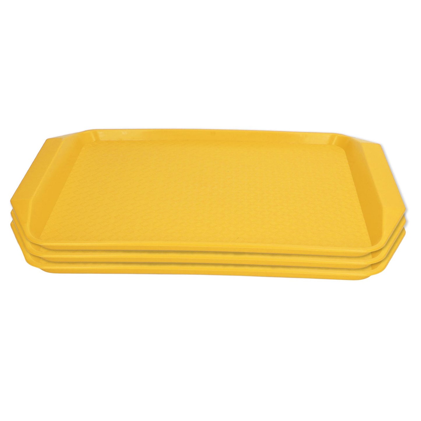 3PCS Colorful Food Tray Rectangle Thickened Binaural Plastic Tray Heat Resistance Stackable Cafeteria Trays V1294-YM0523-3118220042015