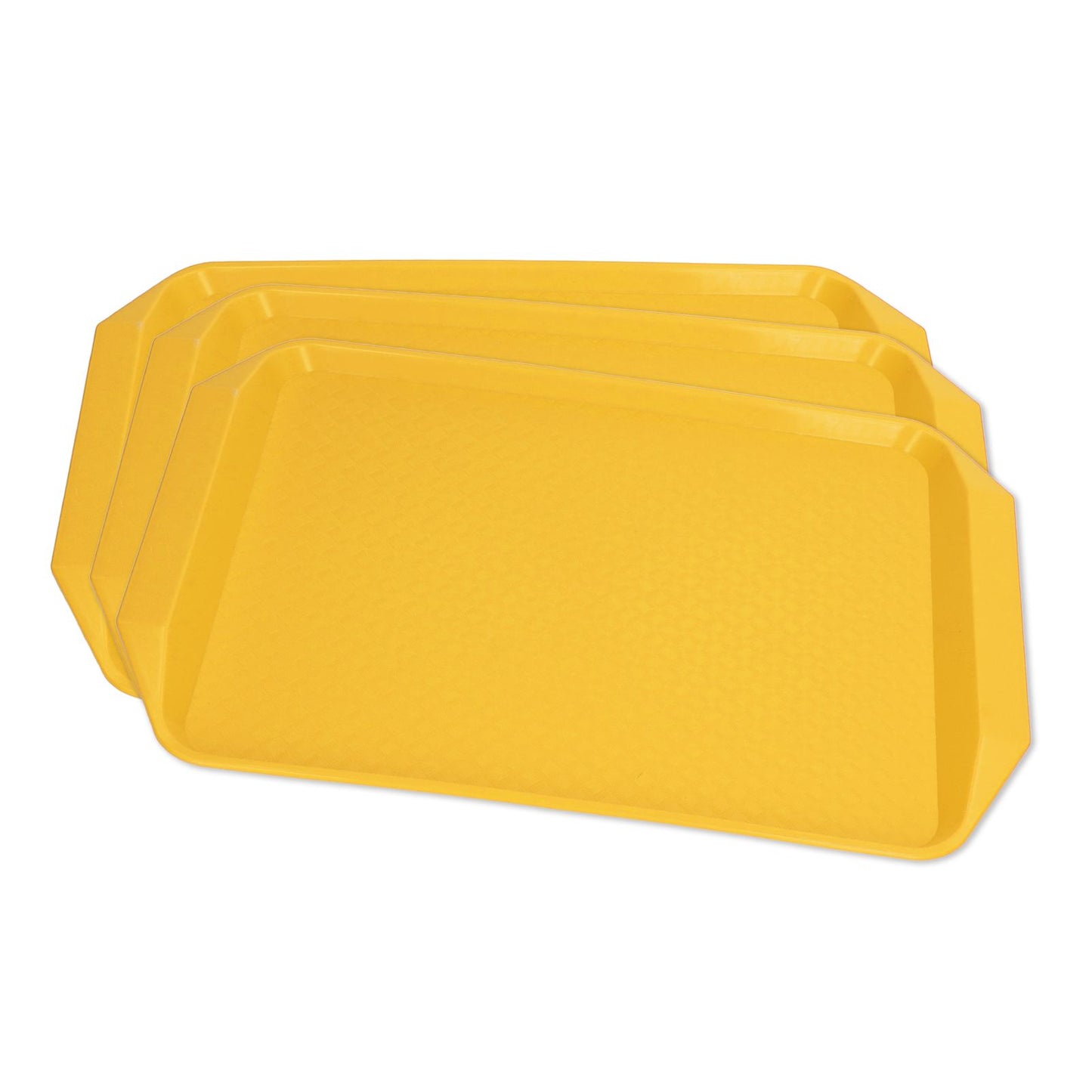 3PCS Colorful Food Tray Rectangle Thickened Binaural Plastic Tray Heat Resistance Stackable Cafeteria Trays V1294-YM0523-3118220042015