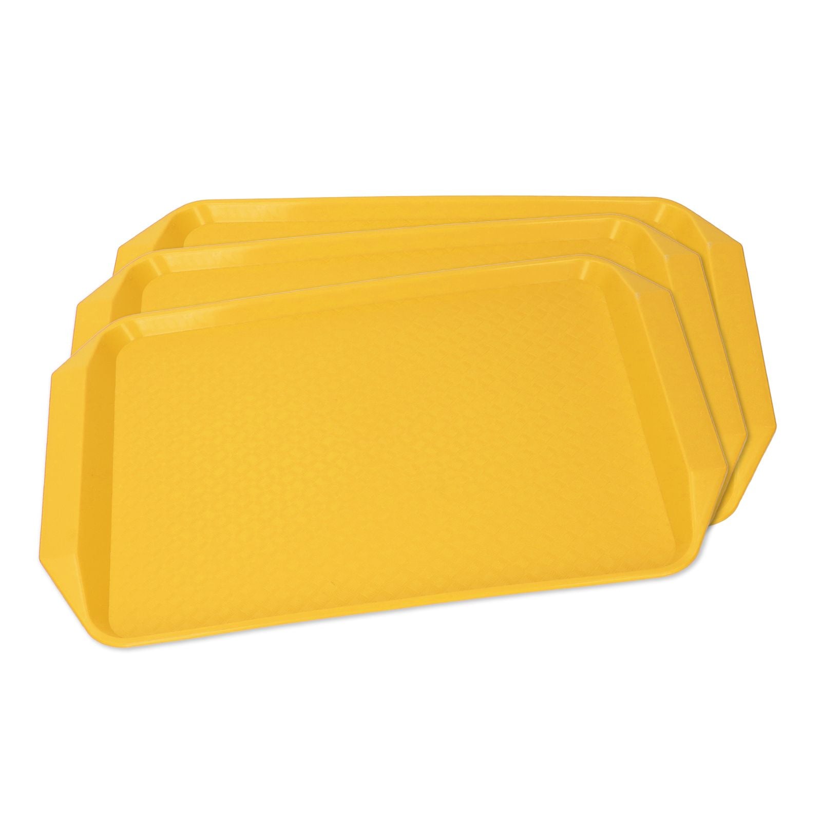 3PCS Colorful Food Tray Rectangle Thickened Binaural Plastic Tray Heat Resistance Stackable Cafeteria Trays V1294-YM0523-3118220042015