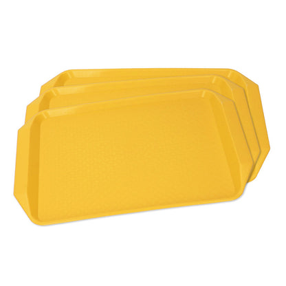 3PCS Colorful Food Tray Rectangle Thickened Binaural Plastic Tray Heat Resistance Stackable Cafeteria Trays V1294-YM0523-3118220042015