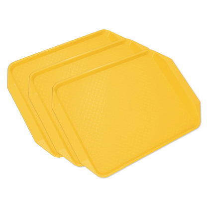 3PCS Colorful Food Tray Rectangle Thickened Binaural Plastic Tray Heat Resistance Stackable Cafeteria Trays V1294-YM0523-3118220042015