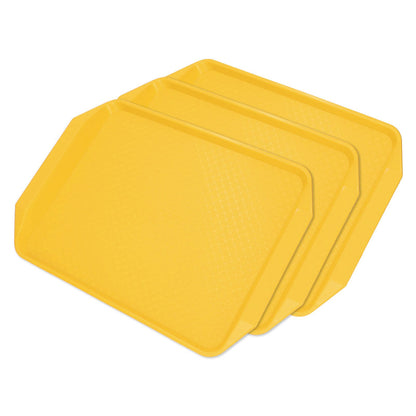 3PCS Colorful Food Tray Rectangle Thickened Binaural Plastic Tray Heat Resistance Stackable Cafeteria Trays V1294-YM0523-3118220042015