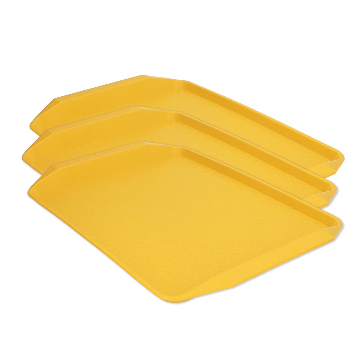 3PCS Colorful Food Tray Rectangle Thickened Binaural Plastic Tray Heat Resistance Stackable Cafeteria Trays V1294-YM0523-3118220042015