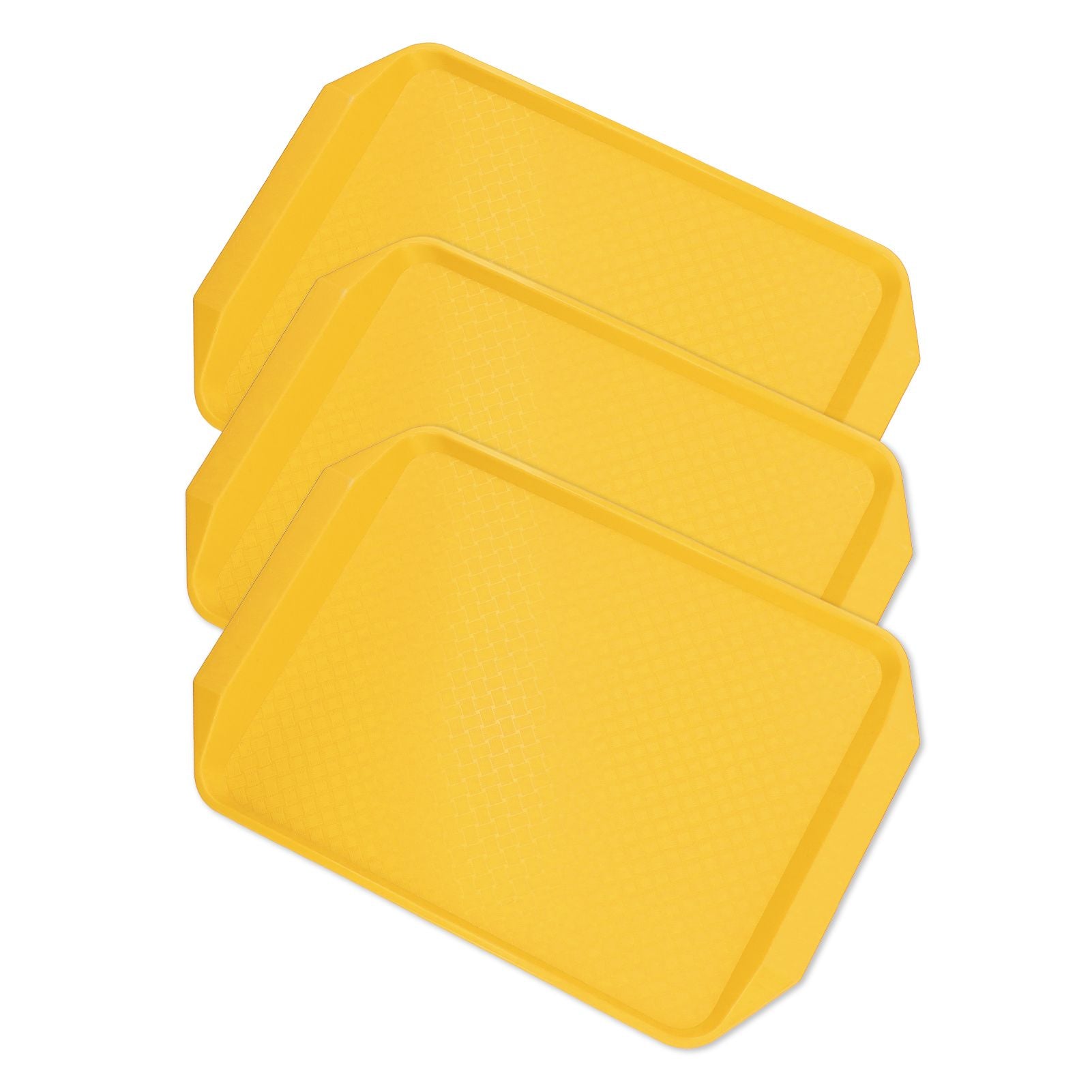 3PCS Colorful Food Tray Rectangle Thickened Binaural Plastic Tray Heat Resistance Stackable Cafeteria Trays V1294-YM0523-3118220042015