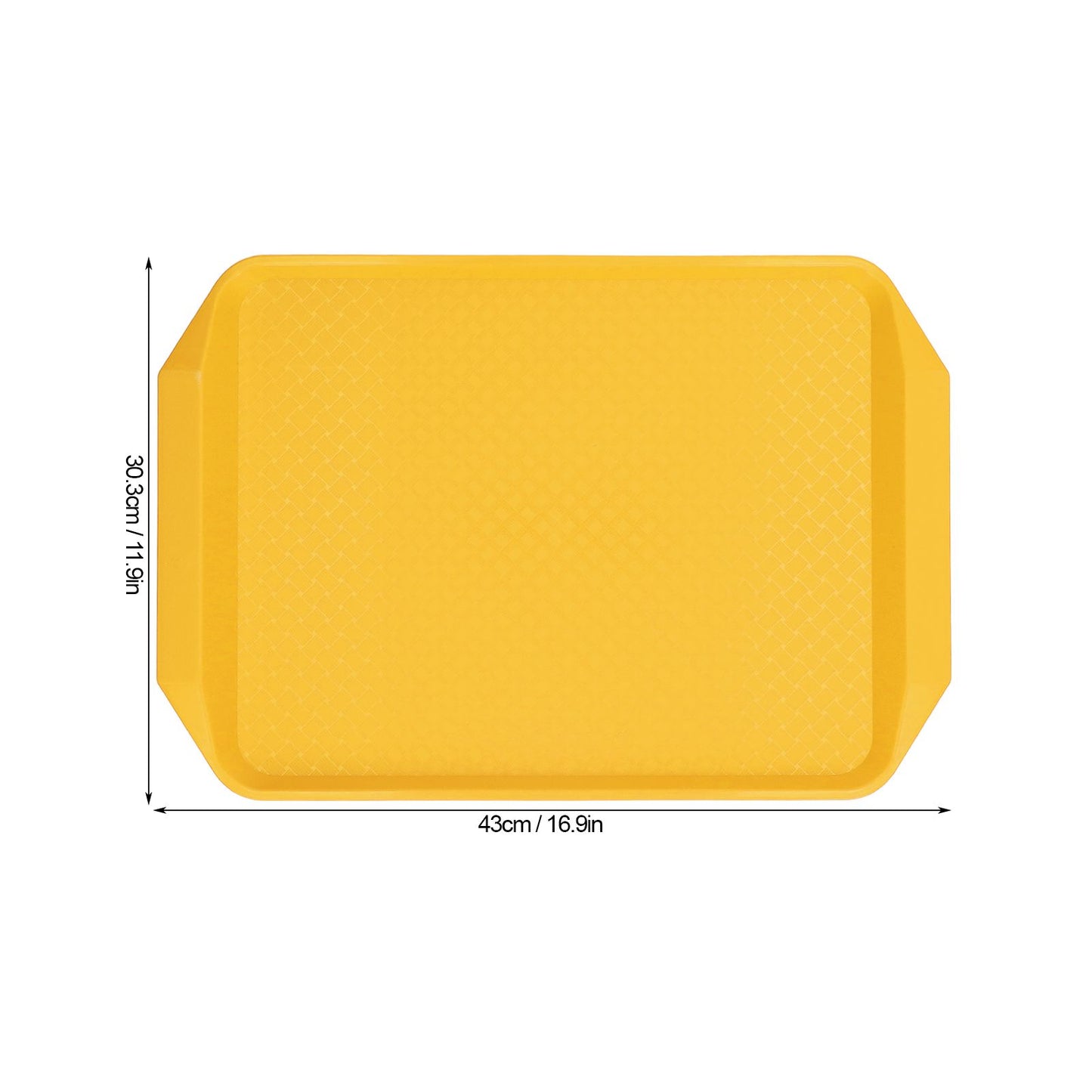 3PCS Colorful Food Tray Rectangle Thickened Binaural Plastic Tray Heat Resistance Stackable Cafeteria Trays V1294-YM0523-3118220042015