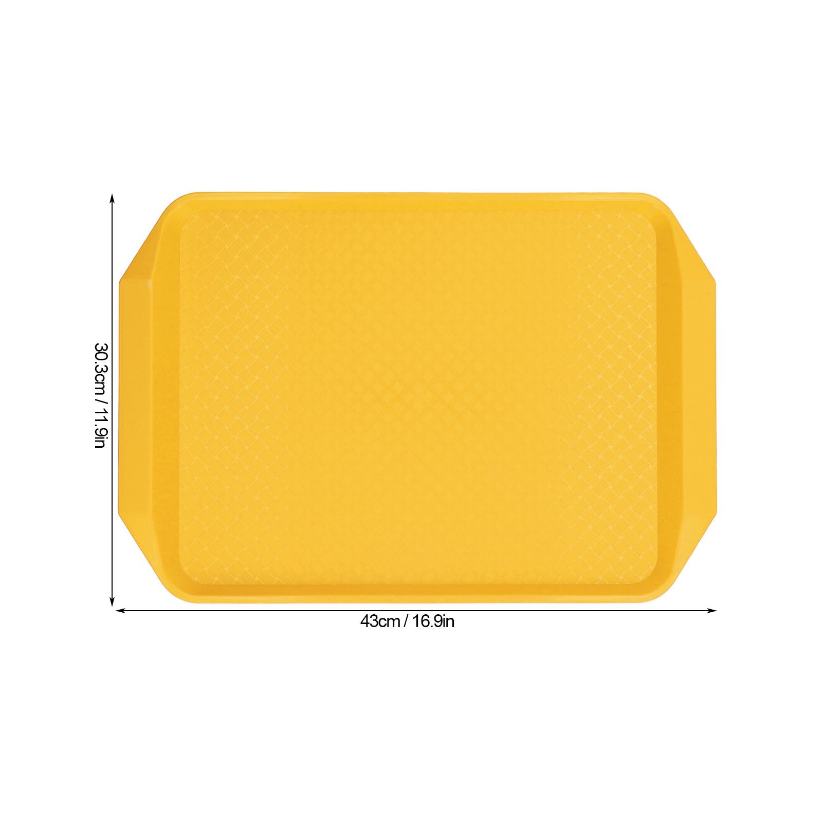 3PCS Colorful Food Tray Rectangle Thickened Binaural Plastic Tray Heat Resistance Stackable Cafeteria Trays V1294-YM0523-3118220042015