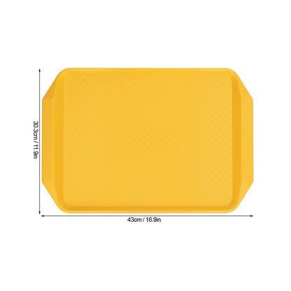 3PCS Colorful Food Tray Rectangle Thickened Binaural Plastic Tray Heat Resistance Stackable Cafeteria Trays V1294-YM0523-3118220042015