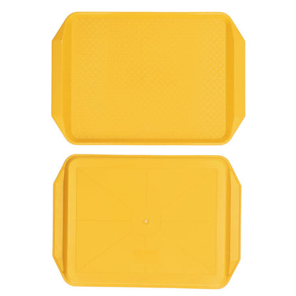 3PCS Colorful Food Tray Rectangle Thickened Binaural Plastic Tray Heat Resistance Stackable Cafeteria Trays V1294-YM0523-3118220042015