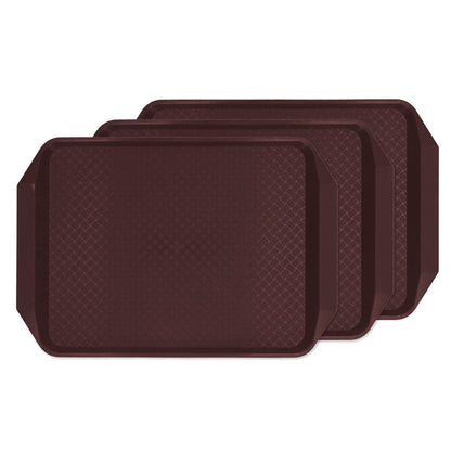 3PCS Colorful Food Tray Rectangle Thickened Binaural Plastic Tray Heat Resistance Stackable Cafeteria Trays V1294-YM0523-3118220042016