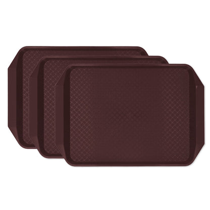 3PCS Colorful Food Tray Rectangle Thickened Binaural Plastic Tray Heat Resistance Stackable Cafeteria Trays V1294-YM0523-3118220042016