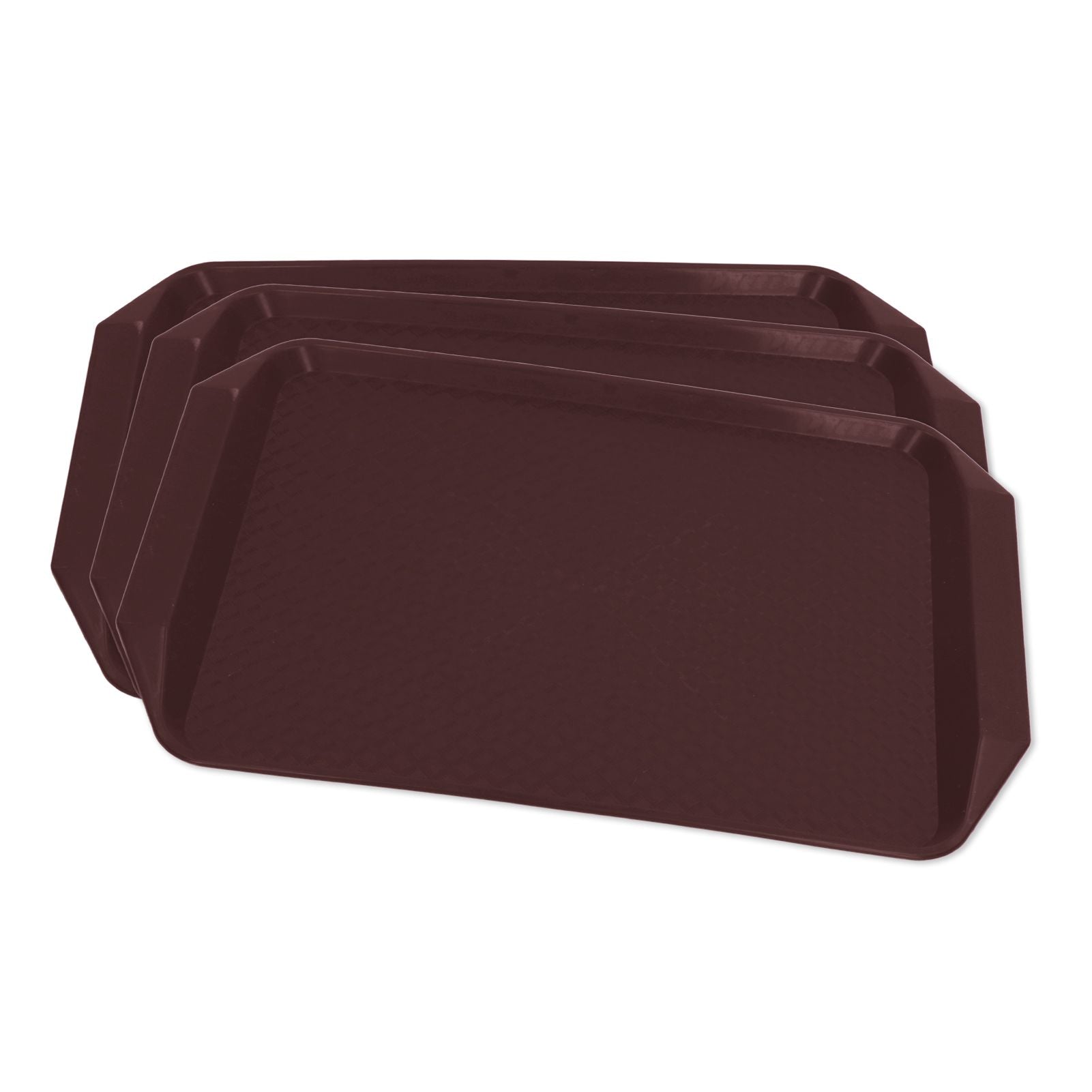 3PCS Colorful Food Tray Rectangle Thickened Binaural Plastic Tray Heat Resistance Stackable Cafeteria Trays V1294-YM0523-3118220042016