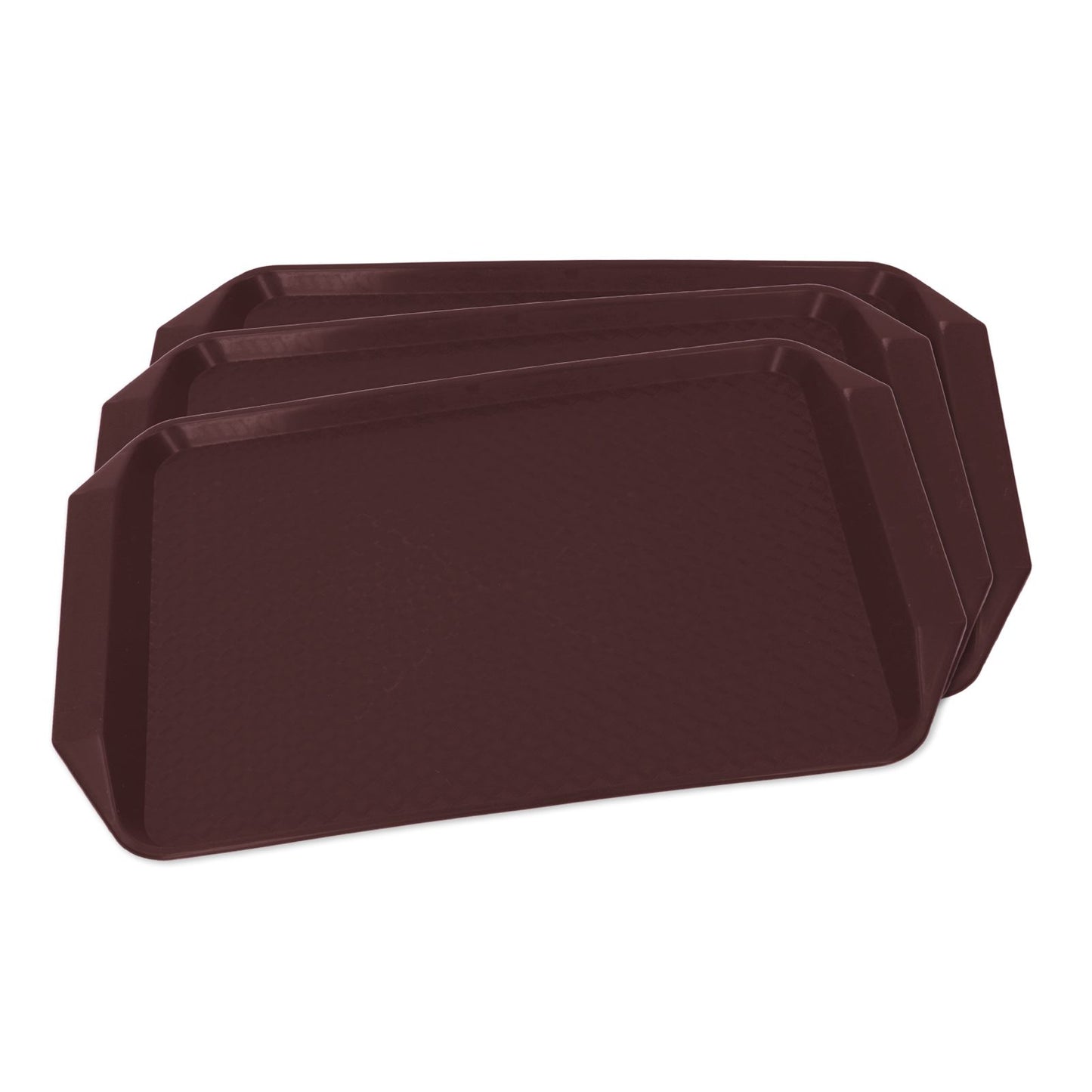 3PCS Colorful Food Tray Rectangle Thickened Binaural Plastic Tray Heat Resistance Stackable Cafeteria Trays V1294-YM0523-3118220042016