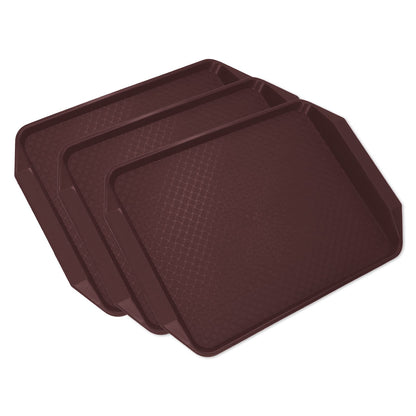 3PCS Colorful Food Tray Rectangle Thickened Binaural Plastic Tray Heat Resistance Stackable Cafeteria Trays V1294-YM0523-3118220042016