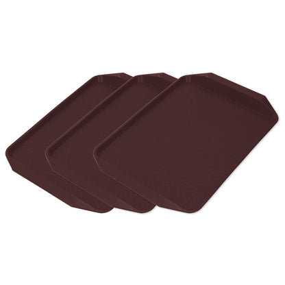 3PCS Colorful Food Tray Rectangle Thickened Binaural Plastic Tray Heat Resistance Stackable Cafeteria Trays V1294-YM0523-3118220042016