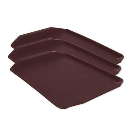 3PCS Colorful Food Tray Rectangle Thickened Binaural Plastic Tray Heat Resistance Stackable Cafeteria Trays V1294-YM0523-3118220042016