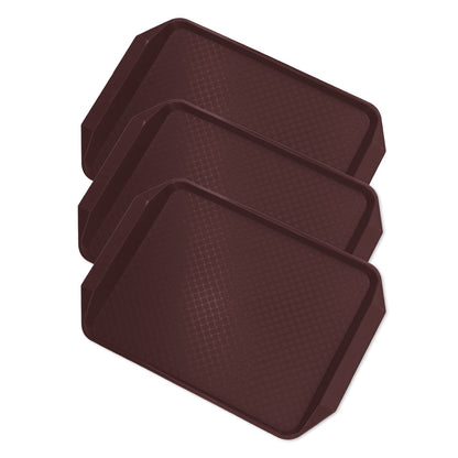 3PCS Colorful Food Tray Rectangle Thickened Binaural Plastic Tray Heat Resistance Stackable Cafeteria Trays V1294-YM0523-3118220042016
