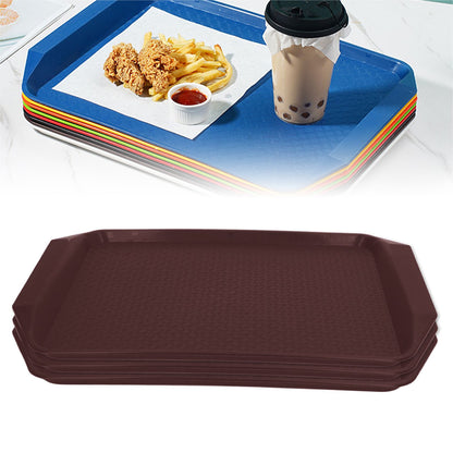 3PCS Colorful Food Tray Rectangle Thickened Binaural Plastic Tray Heat Resistance Stackable Cafeteria Trays V1294-YM0523-3118220042016