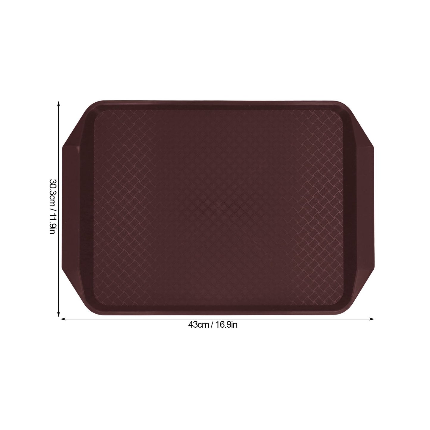 3PCS Colorful Food Tray Rectangle Thickened Binaural Plastic Tray Heat Resistance Stackable Cafeteria Trays V1294-YM0523-3118220042016