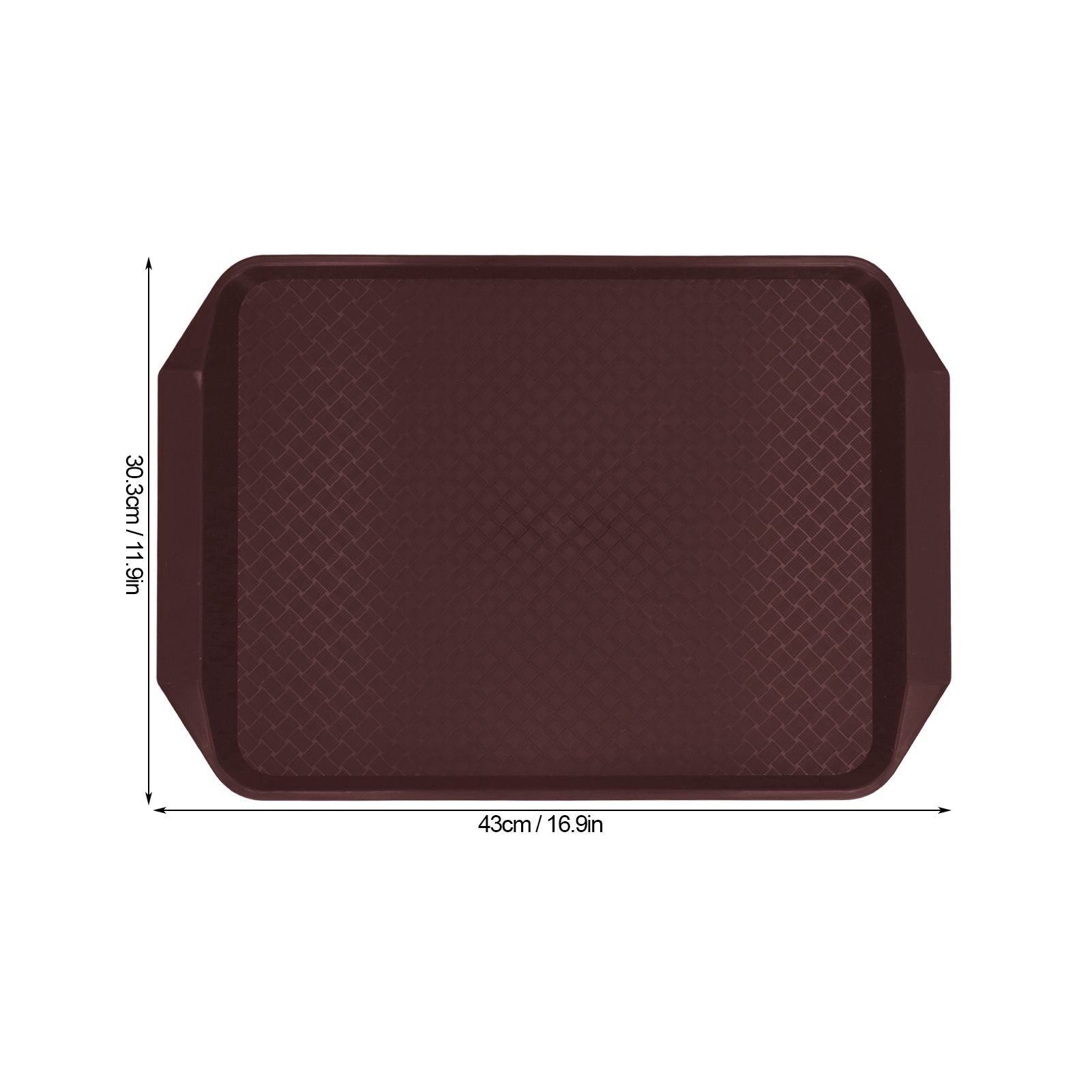 3PCS Colorful Food Tray Rectangle Thickened Binaural Plastic Tray Heat Resistance Stackable Cafeteria Trays V1294-YM0523-3118220042016