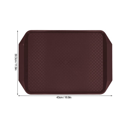3PCS Colorful Food Tray Rectangle Thickened Binaural Plastic Tray Heat Resistance Stackable Cafeteria Trays V1294-YM0523-3118220042016