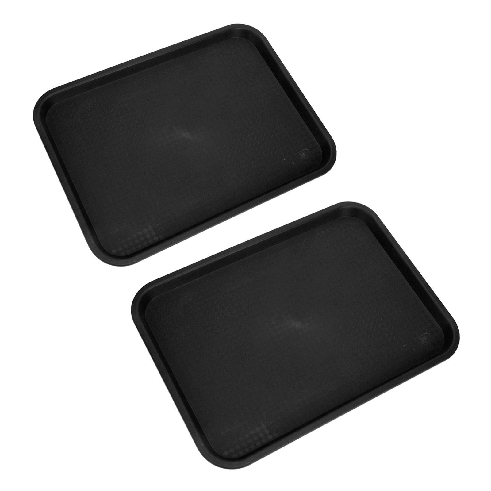 2pcs Food Tray Multifunctional Thickened Slip Resistance Chinese Fast Food Serving Tray for Dining Hall V1294-YM0523-3118220042812