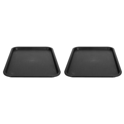 2pcs Food Tray Multifunctional Thickened Slip Resistance Chinese Fast Food Serving Tray for Dining Hall V1294-YM0523-3118220042812