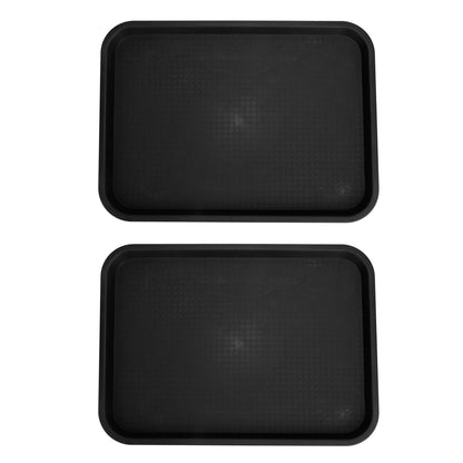 2pcs Food Tray Multifunctional Thickened Slip Resistance Chinese Fast Food Serving Tray for Dining Hall V1294-YM0523-3118220042812