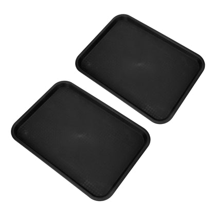 2pcs Food Tray Multifunctional Thickened Slip Resistance Chinese Fast Food Serving Tray for Dining Hall V1294-YM0523-3118220042812
