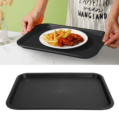2pcs Food Tray Multifunctional Thickened Slip Resistance Chinese Fast Food Serving Tray for Dining Hall V1294-YM0523-3118220042812