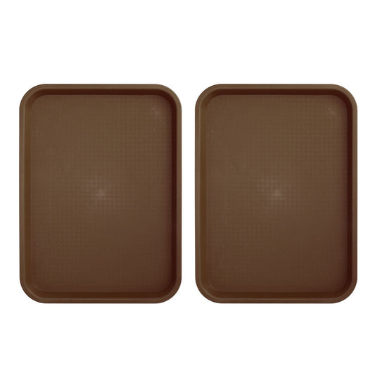 2pcs Food Tray Multifunctional Thickened Slip Resistance Chinese Fast Food Serving Tray for Dining Hall V1294-YM0523-3118220042813
